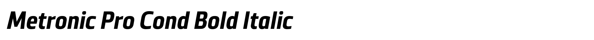 Metronic Pro Cond Bold Italic image